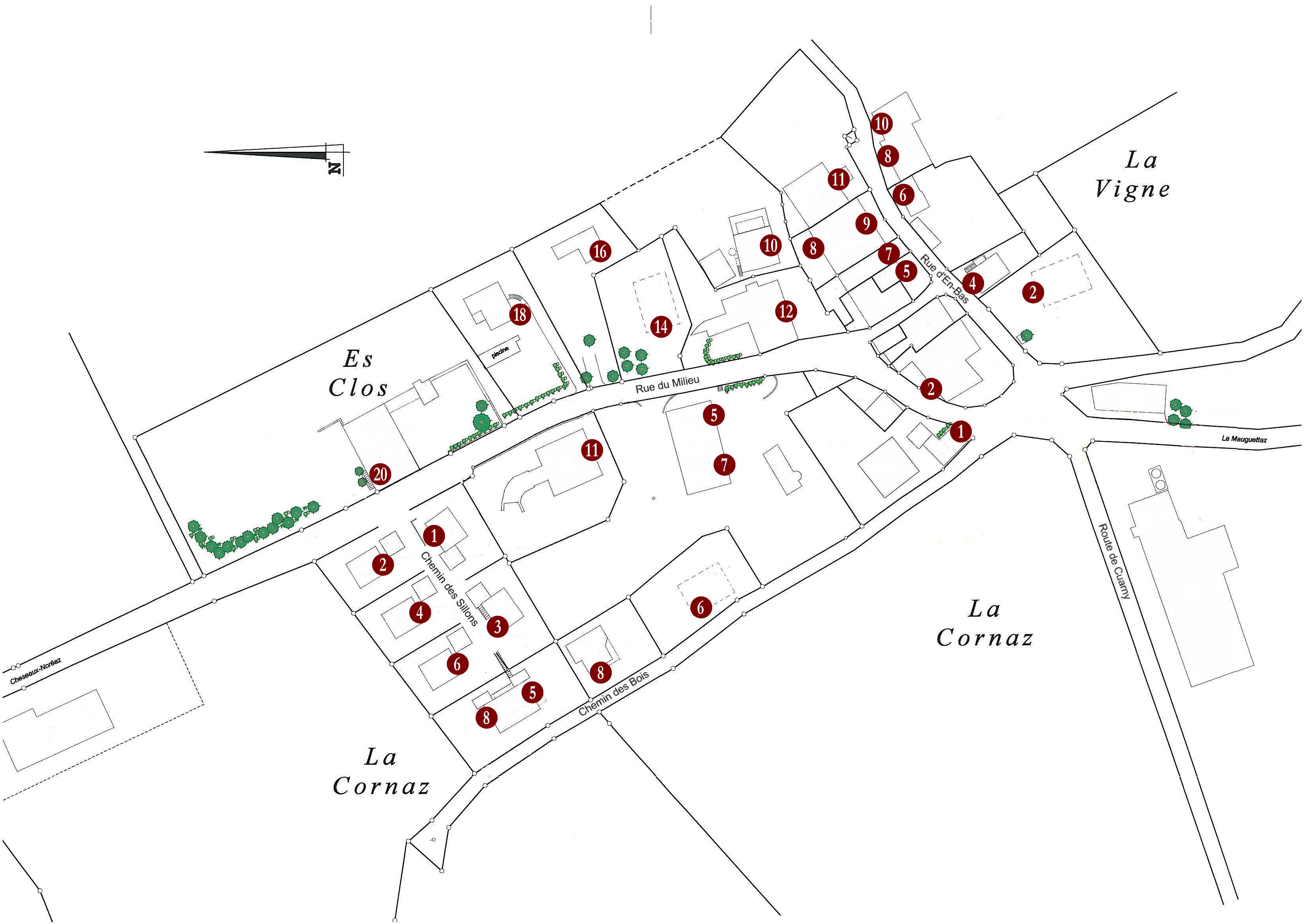 plans des rues et no